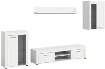 ebuy24 Jam Wohnwand J22 System, wei&szlig; (61-X8BA9W07)