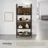 TecTake Westport Standregal 5 Ebenen, Industrial Holz dunkel, 62x24x165,5cm