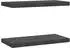 vidaXL Wandregale 2 Stk. 50x23,5x3cm schwarz Edelstahl (30295)