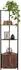 Relaxdays Eckregal 5 Ebenen mit Schrank, braun/schwarz (44,5x147x30cm)