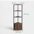 Relaxdays Eckregal 5 Ebenen mit Schrank, braun/schwarz (44,5x147x30cm)