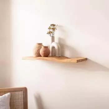 Finebuy Wandregal Akazienholz Wellenform 60cm (FB74749)