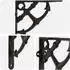 vidaXL Wandregalhalterungen 2 Stk. antikbraun 14,5x14,5x3,5cm (42038904)