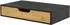 en.casa Bokn Wandregal mit Schublade, Bambus, schwarz, 40x24x8cm