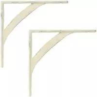 vidaXL Wandregalhalterungen 2 stk. Antik Wei&szlig; 10 x 10 x 3 cm Stahl