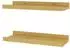 VICCO Linus Wandregal 2er Set, Naturholz, 40x4cm