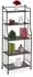 Relaxdays Standregal 5 Ablagen, Metall, schwarz (56x133x28cm)