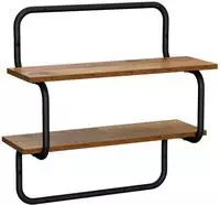 vidaXL 2-stufiges Wandregal Altholz 60 x 24,5 x 61 cm Holzwerkstoff