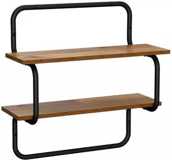 vidaXL 2-stufiges Wandregal Altholz-Optik 60x24,5x61cm (8006107)