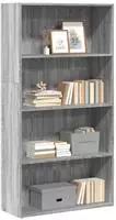 vidaXL B&uuml;cherregal Grau Sonoma 80x30x152 cm Holzwerkstoff
