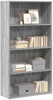 vidaXL B&uuml;cherregal Holzwerkstoff grau Sonoma 80x30x152cm (857945)