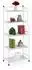 Relaxdays Standregal 5 Ablagen, Metall, weiß (56x133x28cm)