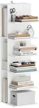 SoBuy STR14-W B&uuml;cherregal schmal, 6 Ebenen, 30&times;32,5&times;110,5cm (STR14-W)