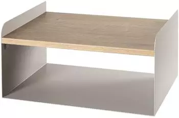 Paris Prix Wandregal "Korfu" 2 Ebenen 40cm grau & Eiche