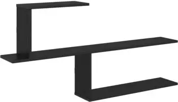 vidaXL Wandregal schwarze Eiche 122x18x60cm Holzwerkstoff (8012181)