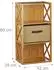 Relaxdays Badregal Bambus mit Korb, 3 Ablagen, faltbar, 80x42x29cm (10020273)