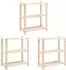 vidaXL Lagerregal 3-lagig, 3er-Set, 80x38x90cm, Kiefernholz massiv, 150kg