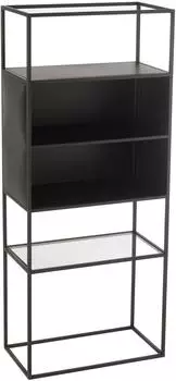 Paris Prix Regal "Maryanne" aus schwarzem Metall, 4 Ebenen, 132cm