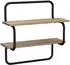 vidaXL Wandregal 2 Ebenen Artisan-Eiche 40x24,5x61cm (8006114)