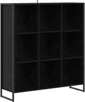 vidaXL B&uuml;cherregal Schwarz Eichen-Optik 99,5 x 30 x 108 cm