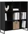 vidaXL Bücherregal schwarz Eichen-Optik 99,5x30x108,5cm