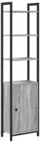 vidaXL B&uuml;cherregal 6 Ebenen 40 x 24 x 161 cm Holzwerkstoff Sonoma-Grau
