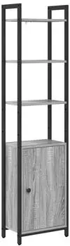 vidaXL B&uuml;cherregal 6 Ebenen, Sonoma-Grau, 40x24x161cm