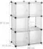 Relaxdays Regalsystem 6 Türen, DIY Cubes, Kunststoff, transparent, 98x66x32cm (10024514_50)