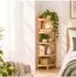 Relaxdays Eckregal Bambus, 5 Ablagen, 23x116x23cm