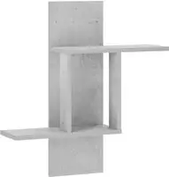 vidaXL Wandregal Betongrau 59 x 17 x 63 cm Holzwerkstoff