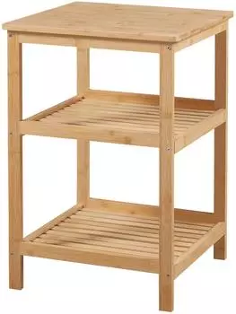 en.casa Ikerasak Standregal Bambus 3 Ebenen, 60x40x40cm