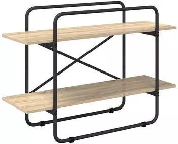 vidaXL B&uuml;cherregal 2 Ebenen Sonoma-Eiche 100x35x70cm