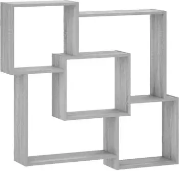 vidaXL Wandregal Holzwerkstoff Sonoma-grau 98x17x91cm