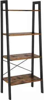 OEM B&uuml;cherregal LLS44X schwarz, Metall, 56x34x137,5cm (LLS44X)