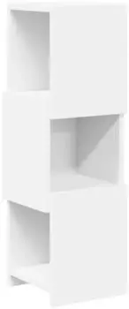 vidaXL Eckregal 25,5x25x80cm Spanplatte, wei&szlig;