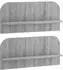 vidaXL Wandregal 2-tlg. Sonoma-grau 80,5x13,5x37,5cm