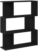 vidaXL B&uuml;cherregal Schwarz Eichen-Optik 80x24x96 cm Holzwerkstoff