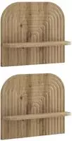 vidaXL Wandregal 2 stk. Artisan-Eiche 41 x 13,5 x 37,5 cm