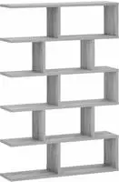 vidaXL Wandregal Sonoma-Grau 70 x 17 x 101 cm Holzwerkstoff