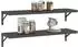 vidaXL Wandregale 2 Stk. 100x30cm schwarz Edelstahl (30288)