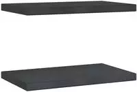 vidaXL Wandregale 2 Stk. 50x30 cm Schwarz Edelstahl