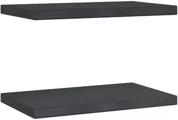 vidaXL Wandregale 2 Stk. 50x30cm, schwarz, Edelstahl (30294)
