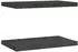 vidaXL Wandregale 2 Stk. 50x30cm, schwarz, Edelstahl (30294)