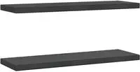 vidaXL Wandregale 2 Stk. 75x23,5 cm Schwarz Edelstahl