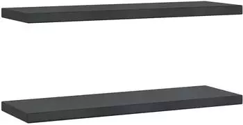 vidaXL Wandregale 2 Stk. 75x23,5x3cm schwarz Edelstahl (30292)