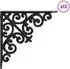vidaXL Wandregalhalterungen 12 Stk. schwarz 14x14x3,5cm Stahl