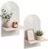 Relaxdays Wandregal Regenbogen Boho 2er Set, 35x18x13cm