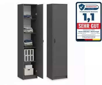 Home Collective Mehrzweckschrank mit 4 verstellbaren Einlegeb&ouml;den, anthrazit, 40x35x180cm (K5090_mfn)