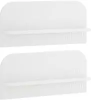 vidaXL Wandregal 2 stk. Wei&szlig; 80.5 x 13.5 x 37.5 cm Holzwerkstoff