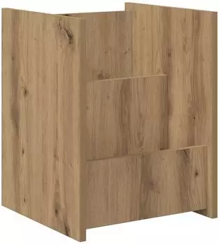 vidaXL Beistelltisch mit 3 Ablagen, Holzwerkstoff, Eiche-Optik, 35x35x45cm